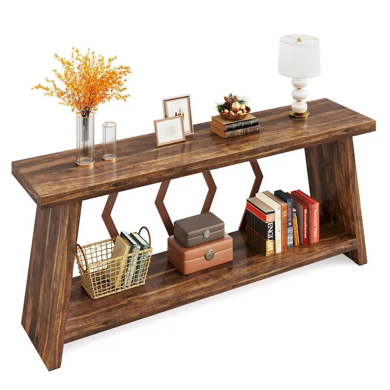 Table console d'appoint de canapé en bois de 180 cm pour entrée
