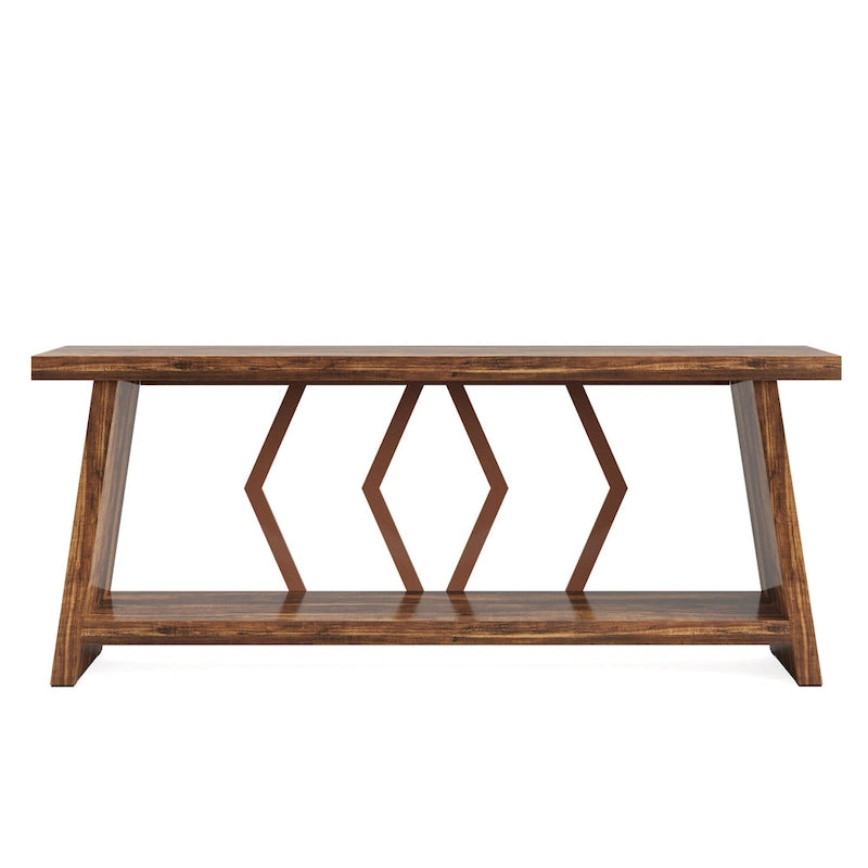 Table console d'appoint de canapé en bois de 180 cm pour entrée