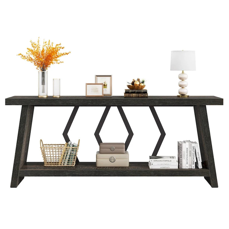 Table console d'appoint de canapé en bois de 180 cm pour entrée
