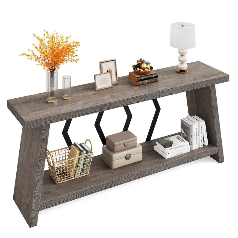 Table console d'appoint de canapé en bois de 180 cm pour entrée