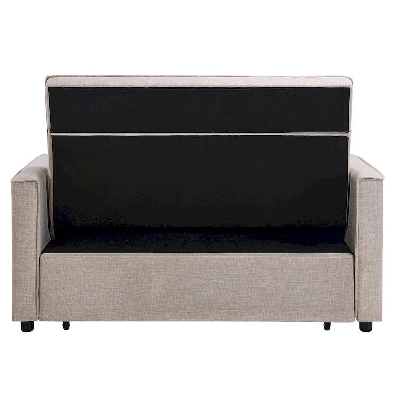 Canapé-lit convertible en tissu capitonné inclinable, longueur 76,5 po