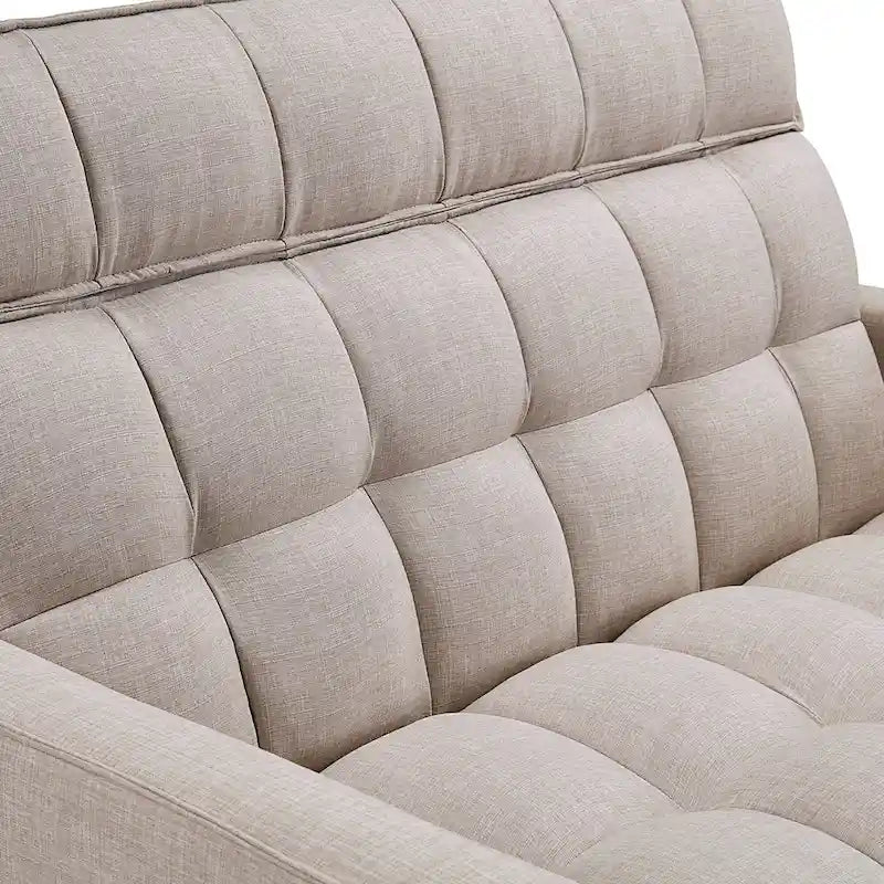Canapé-lit convertible en tissu capitonné inclinable, longueur 76,5 po